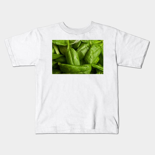 Fresh baby spinach Kids T-Shirt by naturalis